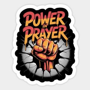 Power in Prayer – Urban Christian Graffiti Design Sticker